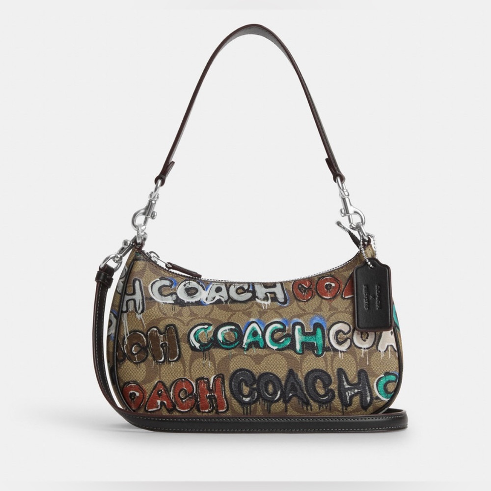 NWT Coach Outlet Coach X Mint + Serf Teri Shoulder Bag In Signature Canvas